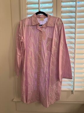 NWT Julia Armory Husband Shirt Dress - Embroidered Lavender Women's Dress